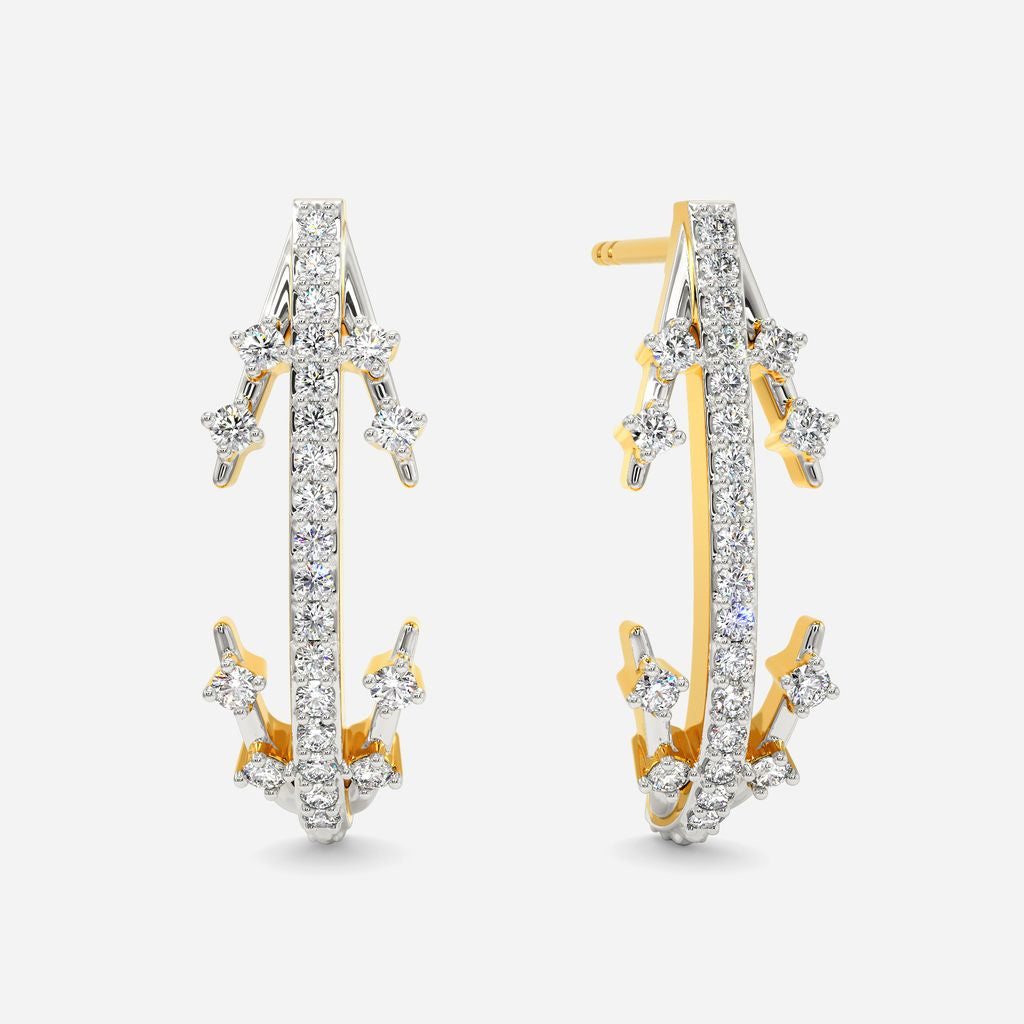 Glitzy Evening Diamond Earrings