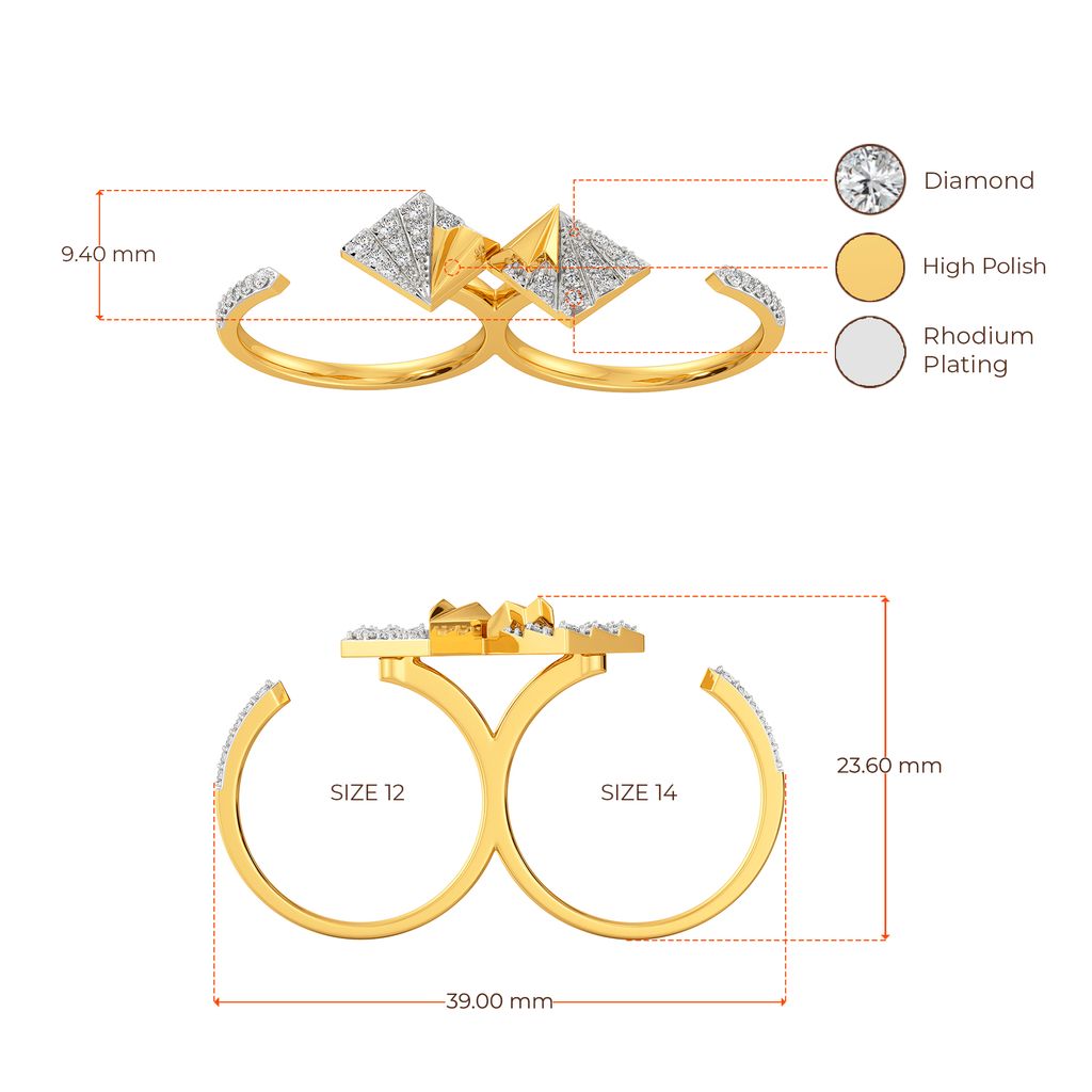 Majestic Folds Diamond Rings