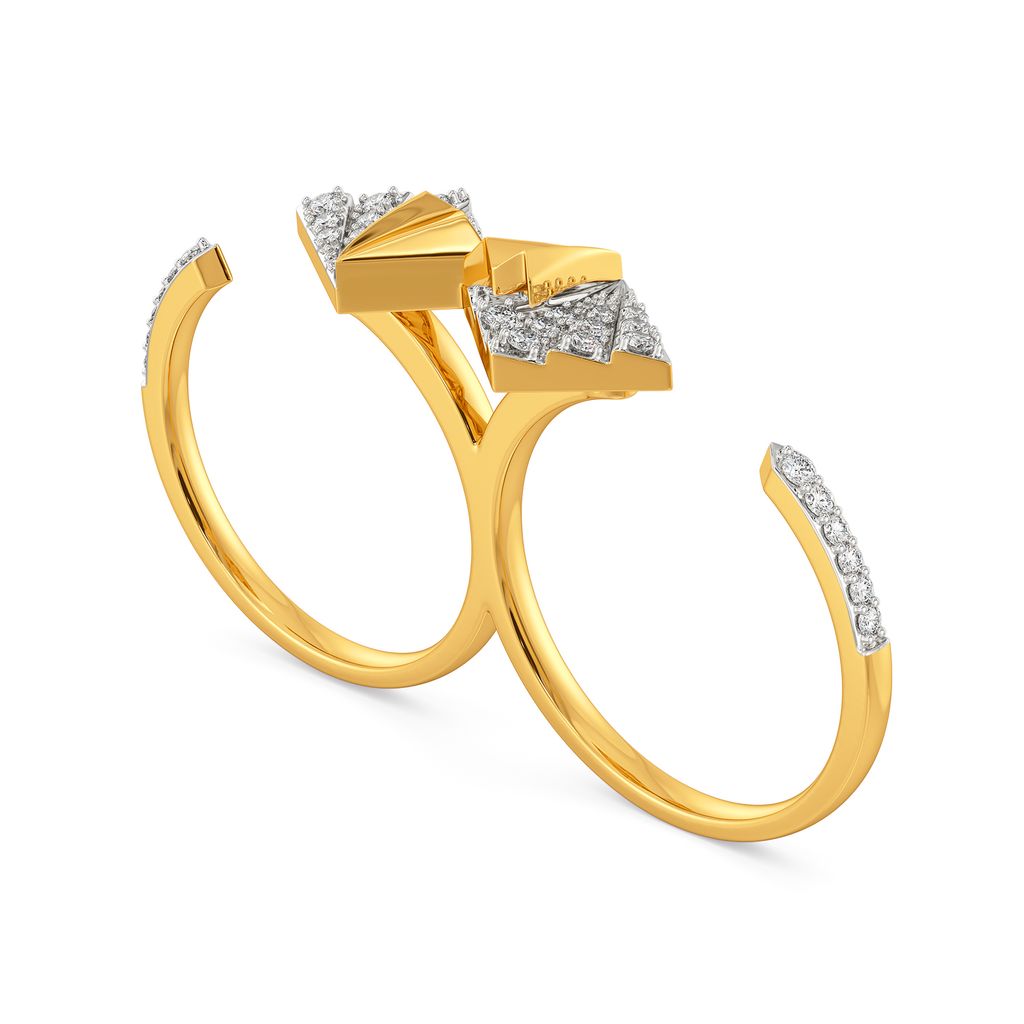 Majestic Folds Diamond Rings