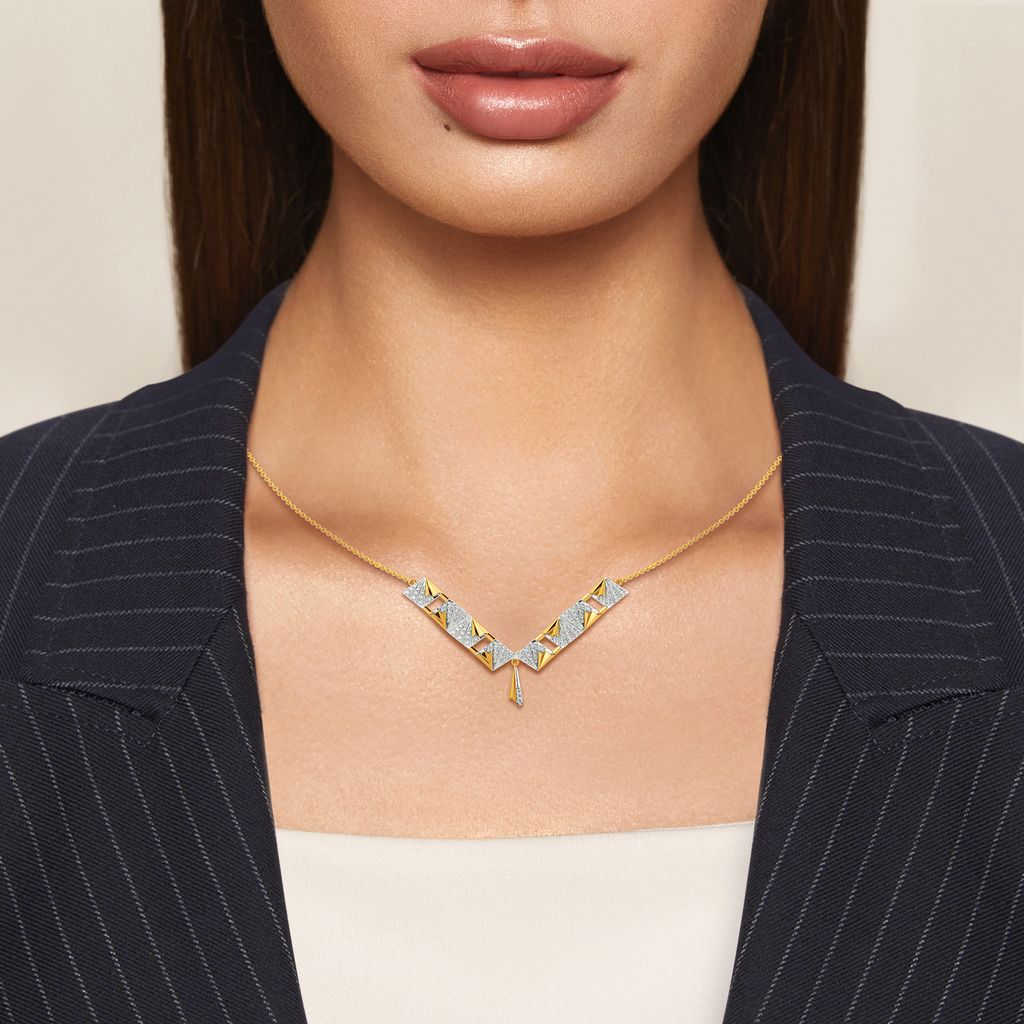 Majestic Folds Diamond Necklaces