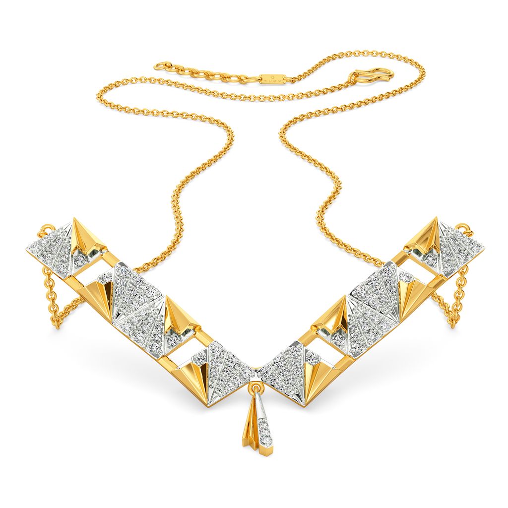 Majestic Folds Diamond Necklaces