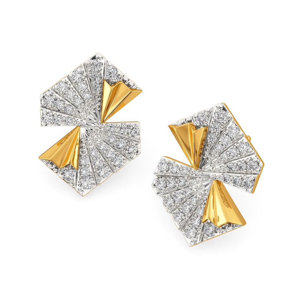 Majestic Folds Diamond Earrings