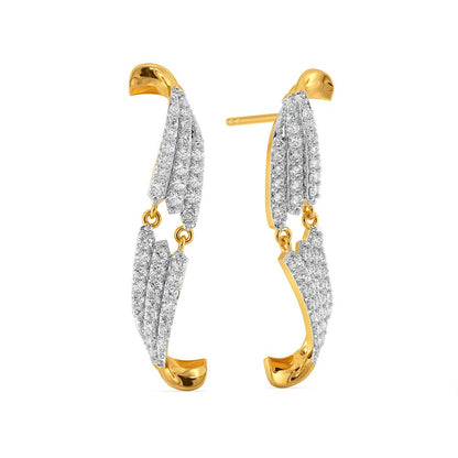 Crisp Crease Diamond Earrings