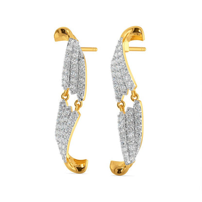 Crisp Crease Diamond Earrings