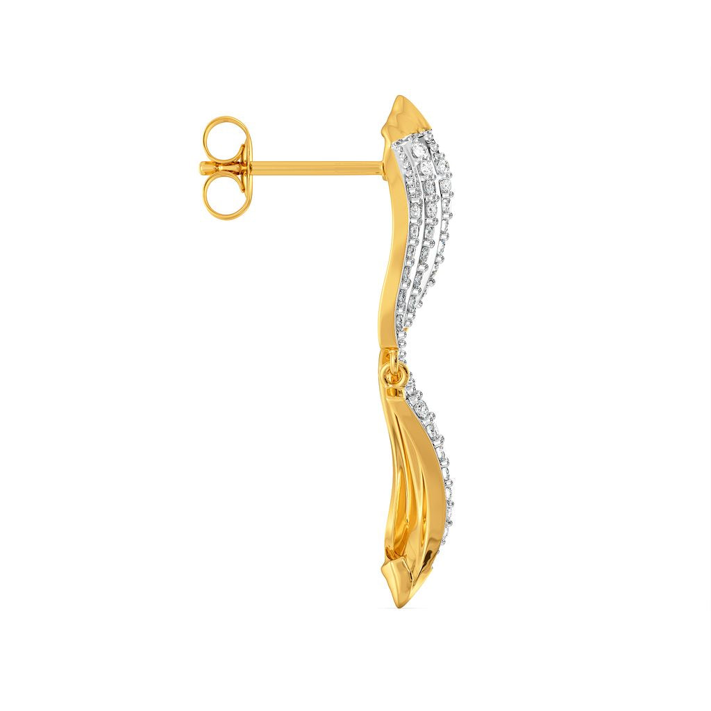 Crisp Crease Diamond Earrings