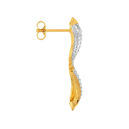 Crisp Crease Diamond Earrings