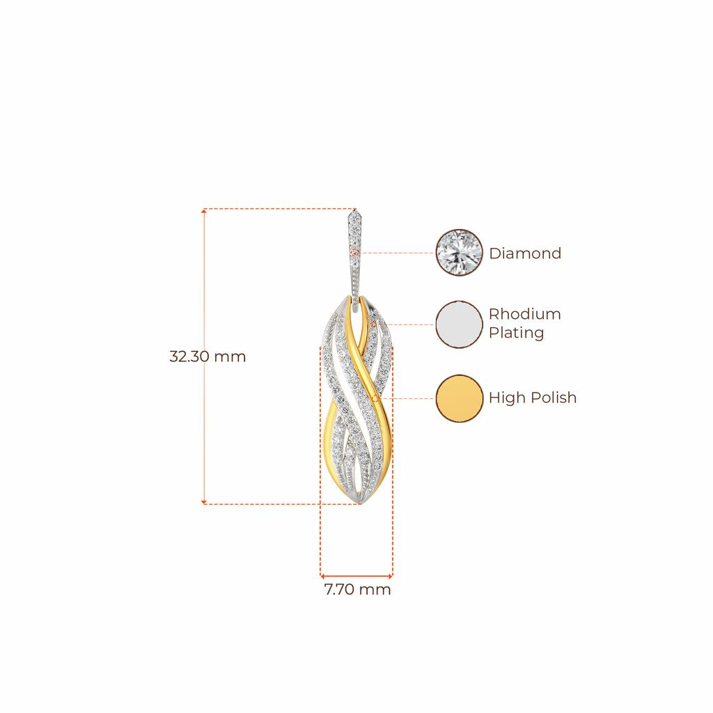 Effortless Swerve Diamond Earrings