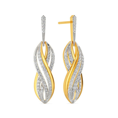 Effortless Swerve Diamond Earrings