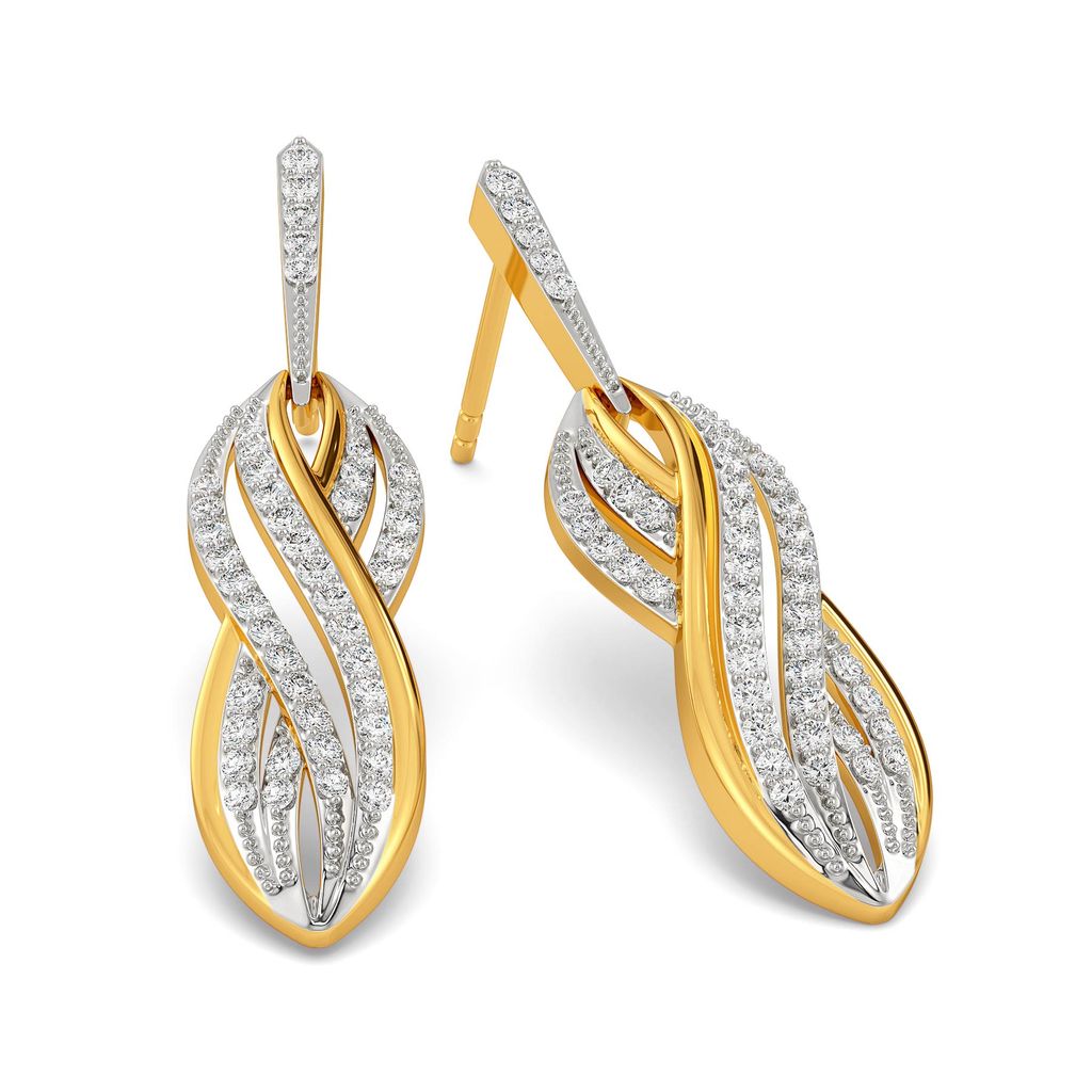Effortless Swerve Diamond Earrings
