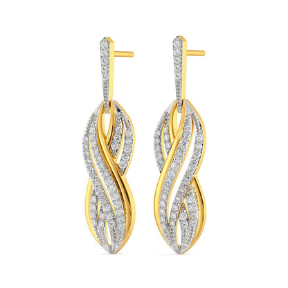 Effortless Swerve Diamond Earrings