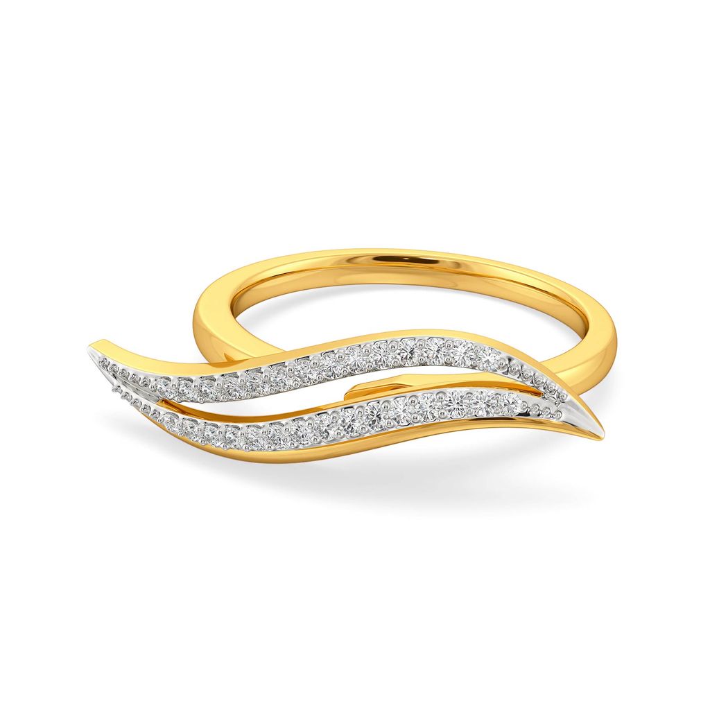 Effortless Swerve Diamond Rings