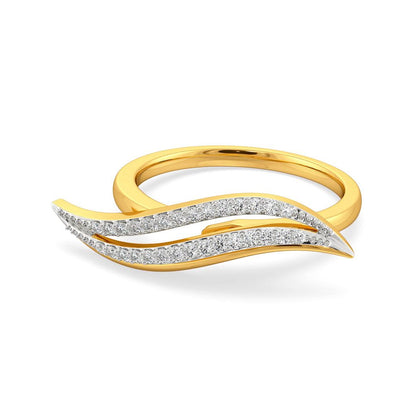 Effortless Swerve Diamond Rings