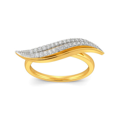 Effortless Swerve Diamond Rings