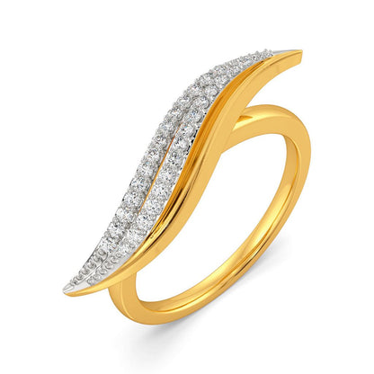 Effortless Swerve Diamond Rings