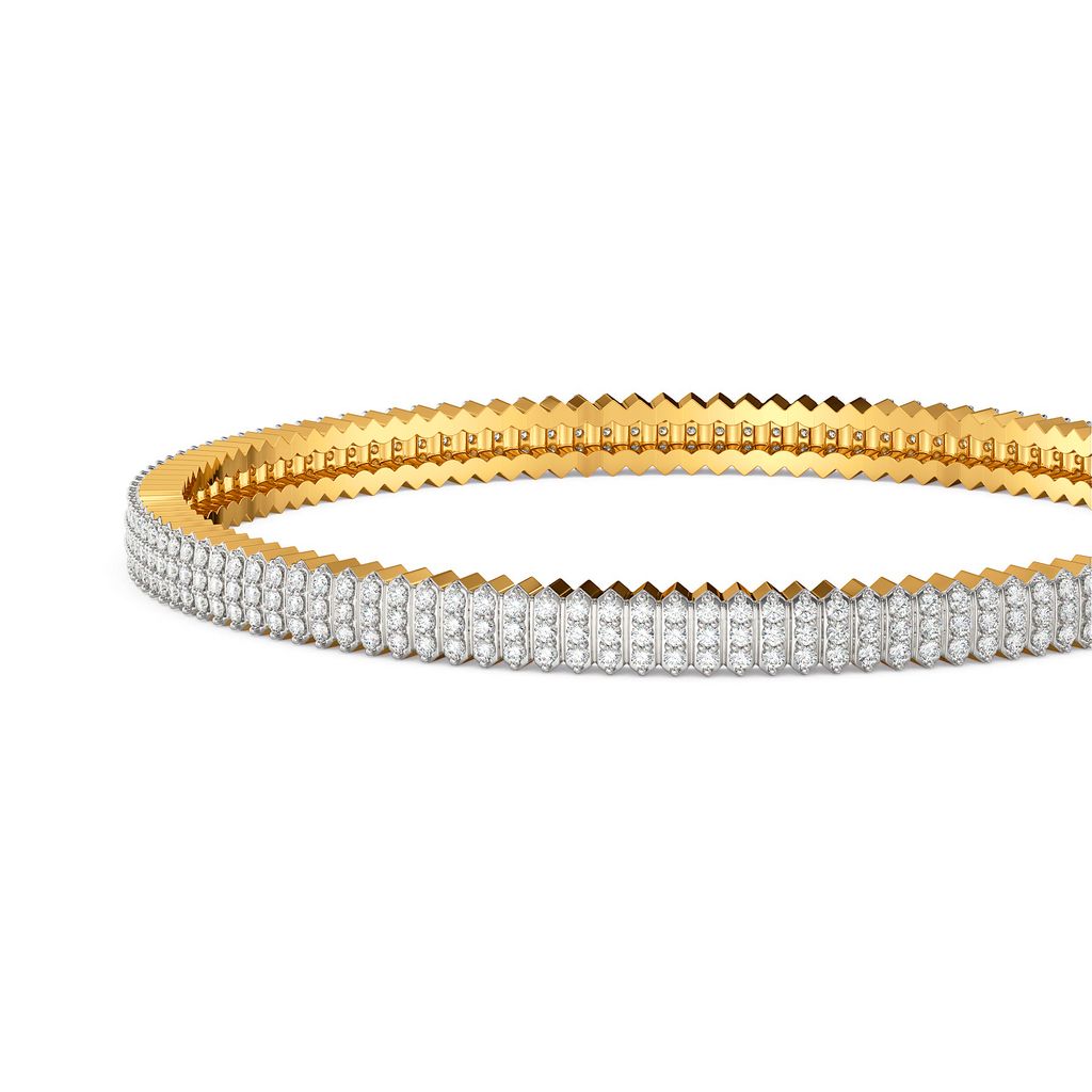 My Kinda Pleats Diamond Bangles