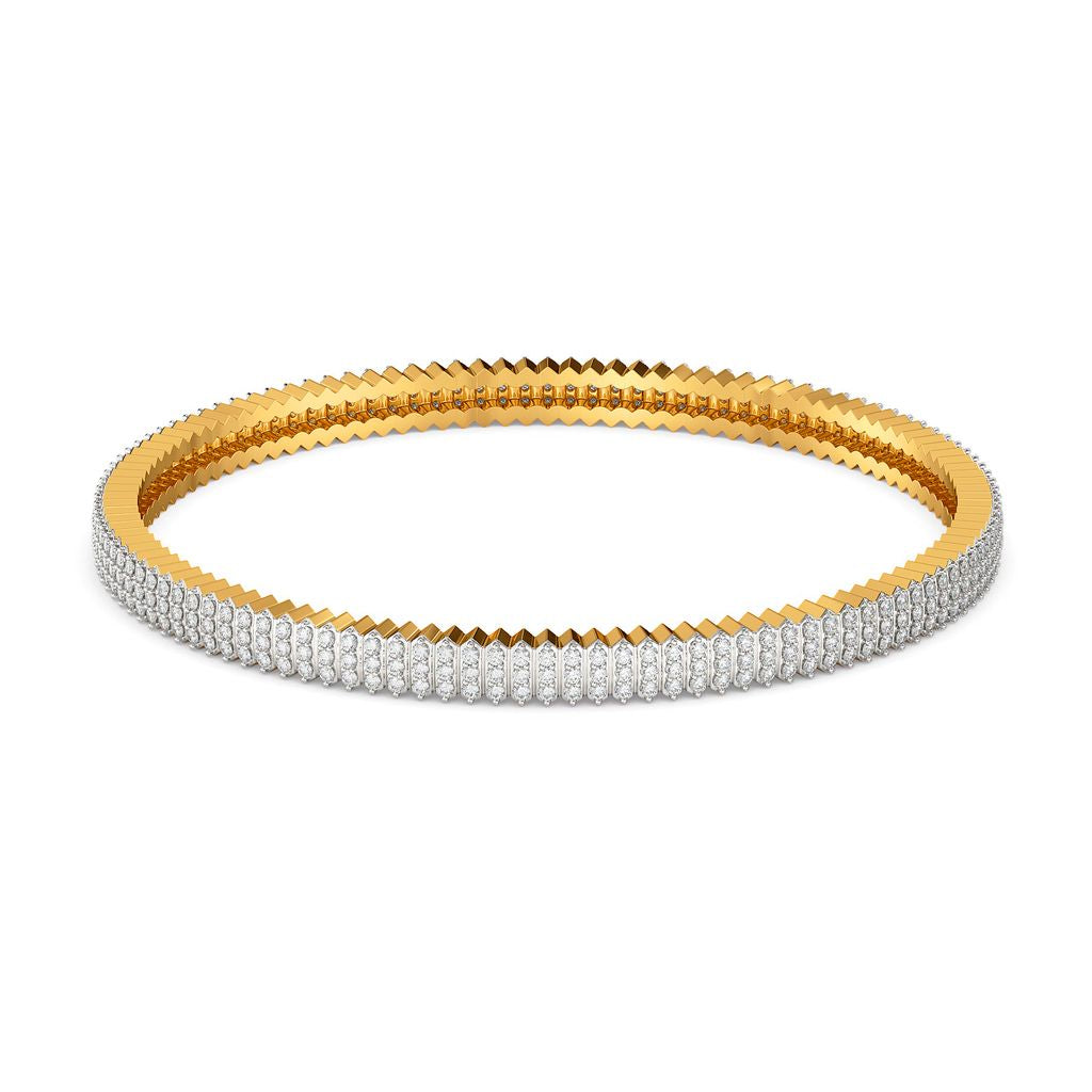 My Kinda Pleats Diamond Bangles