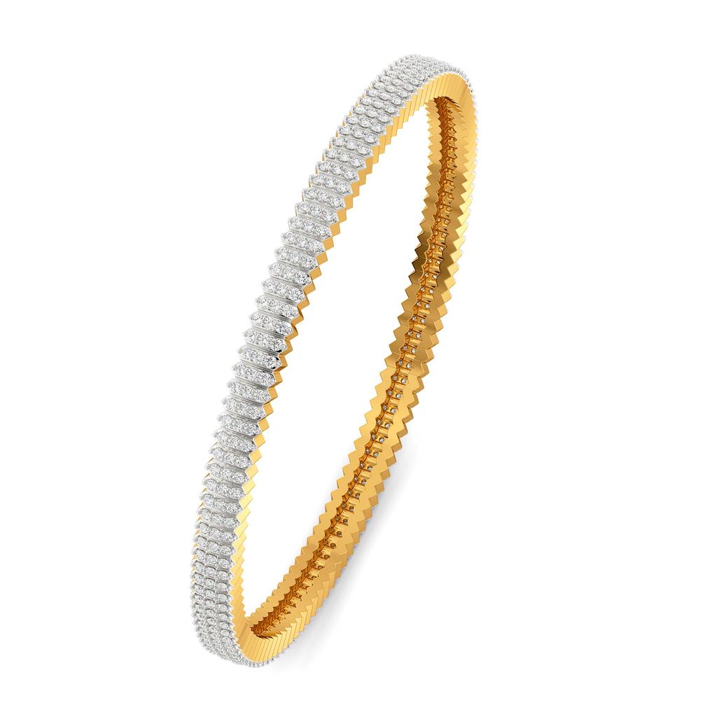My Kinda Pleats Diamond Bangles