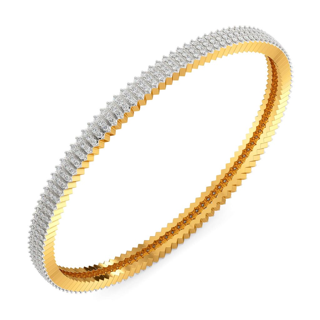 My Kinda Pleats Diamond Bangles