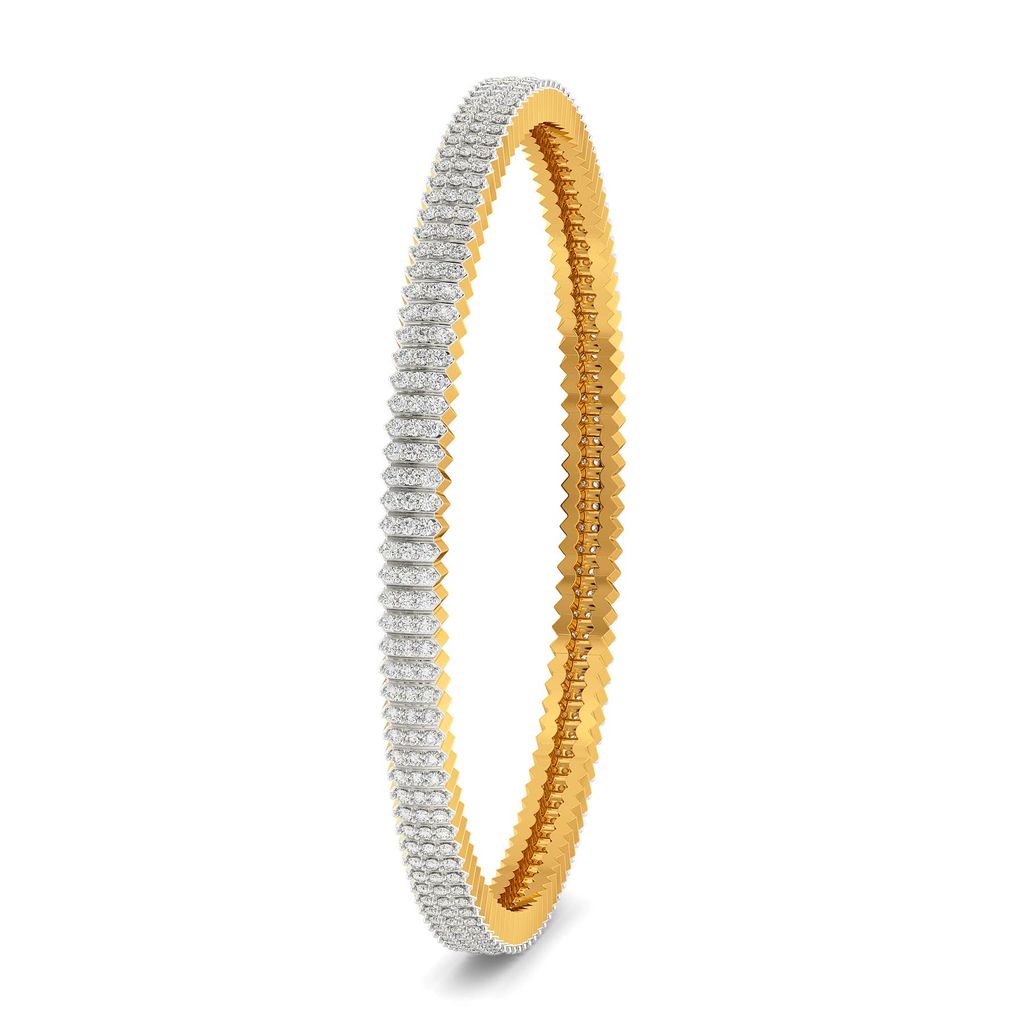 My Kinda Pleats Diamond Bangles