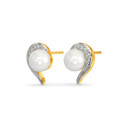 Tune Of Pearls Diamond Earrings