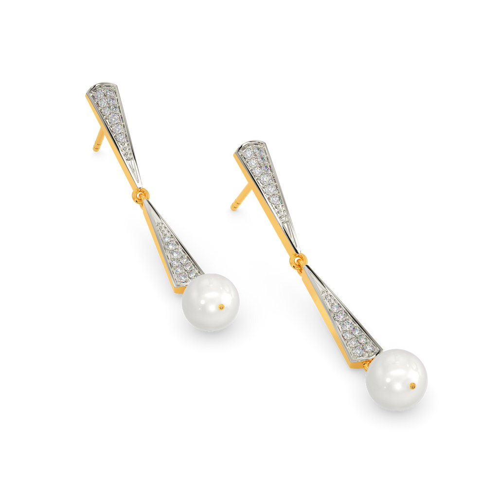 Pearl Queen Diamond Earrings