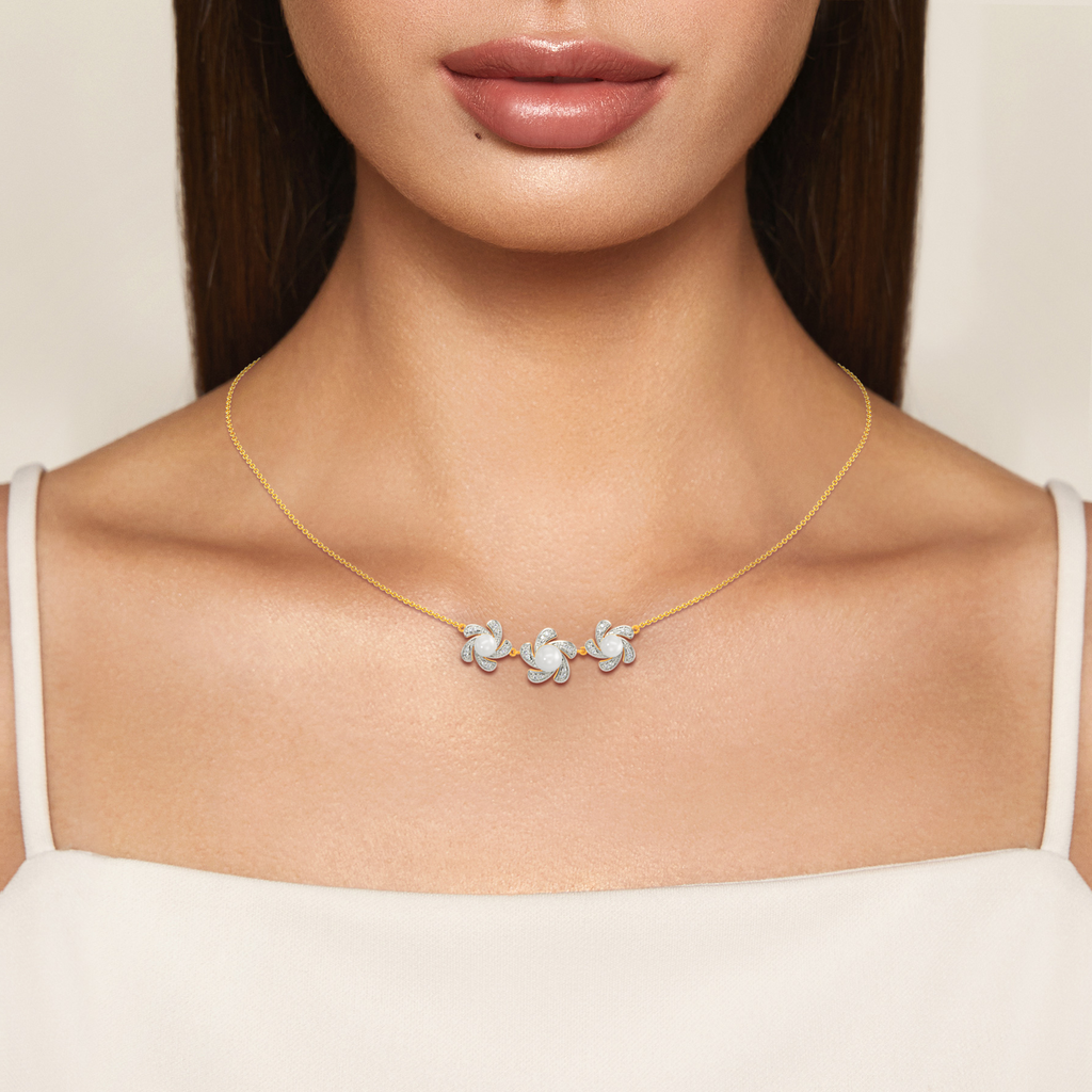 Pearl Core Diamond Necklaces