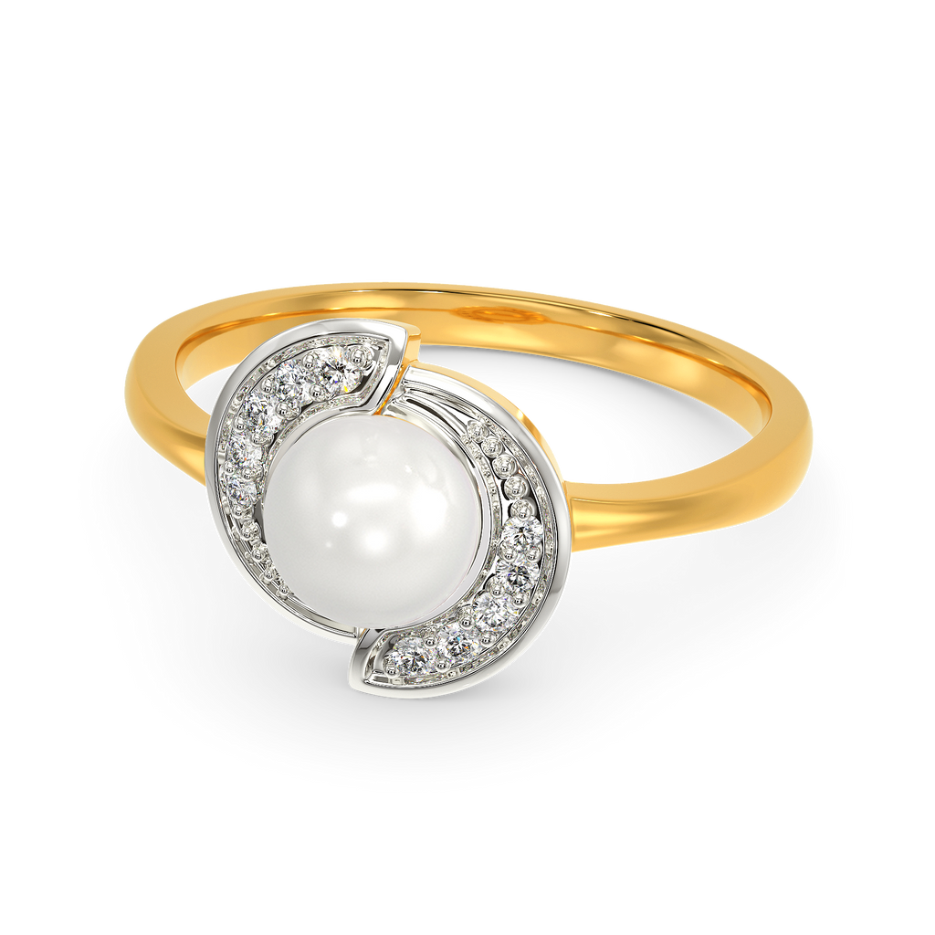 Pearl Twist Diamond Rings