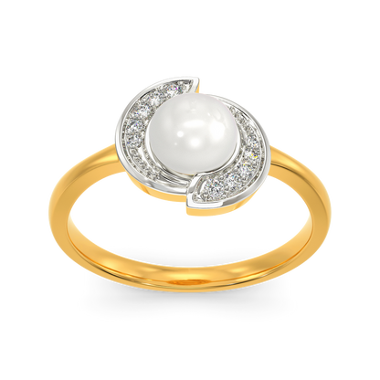 Pearl Twist Diamond Rings