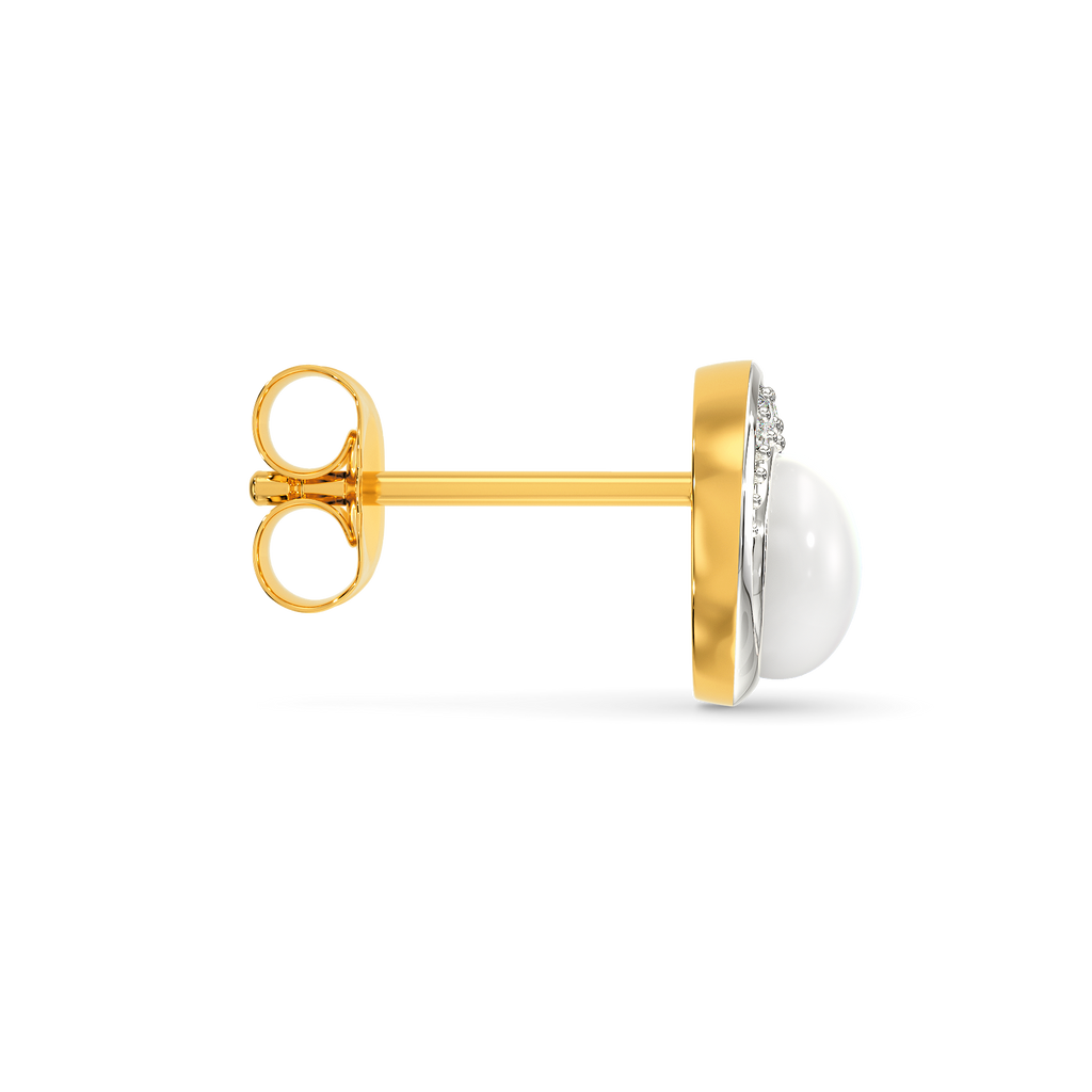 Pearl Twist Diamond Earrings