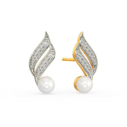 Pearl Rock Diamond Earrings