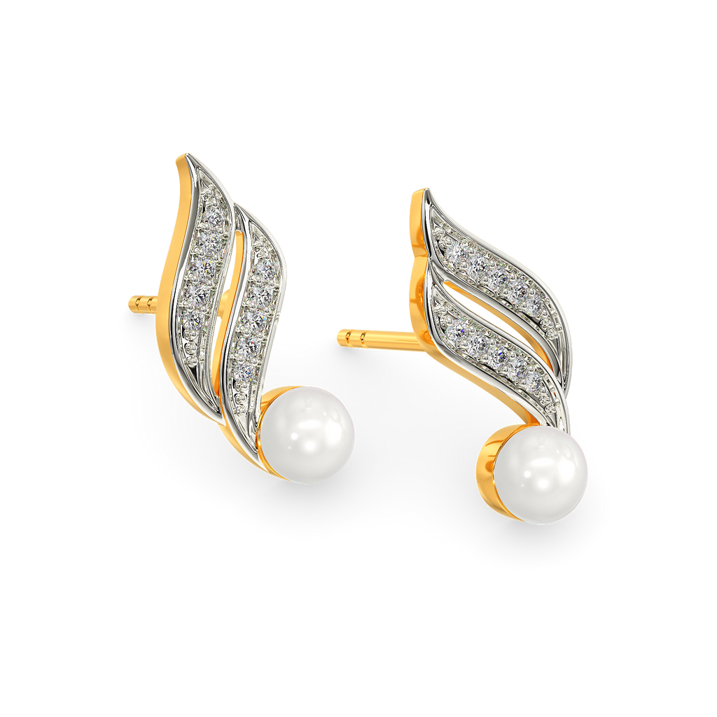 Pearl Rock Diamond Earrings
