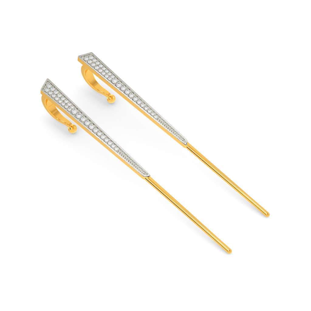 Trail Down Diamond Earrings