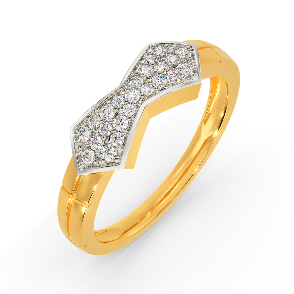 Neat Pleats Diamond Rings