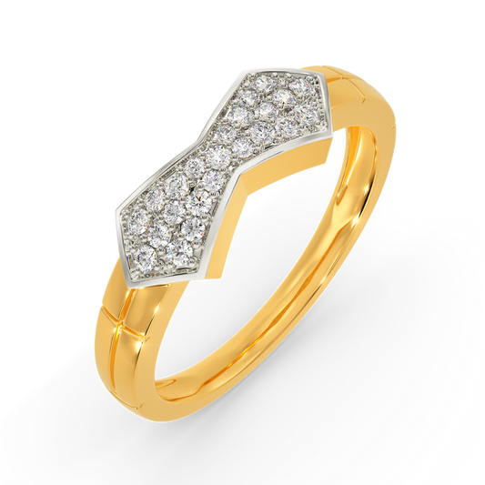 Neat Pleats Diamond Rings