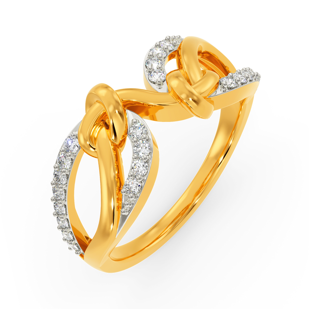 Wrapped In A Knot Diamond Rings