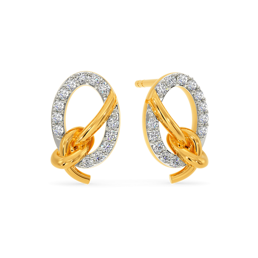 Wrapped In A Knot Diamond Earrings