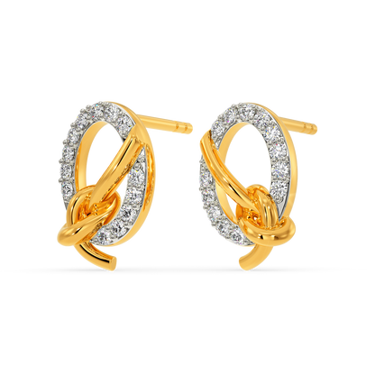 Wrapped In A Knot Diamond Earrings