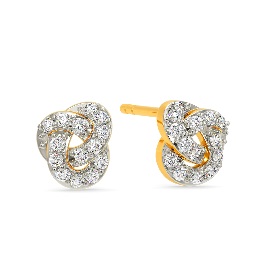 Enveloped Fancy Diamond Earrings
