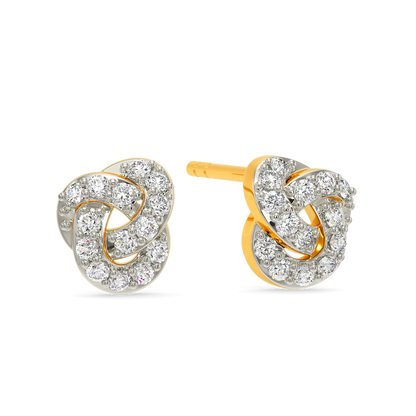 Enveloped Fancy Diamond Earrings