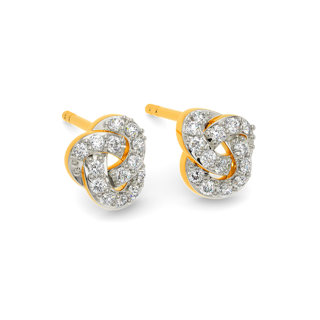 Enveloped Fancy Diamond Earrings