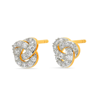 Enveloped Fancy Diamond Earrings