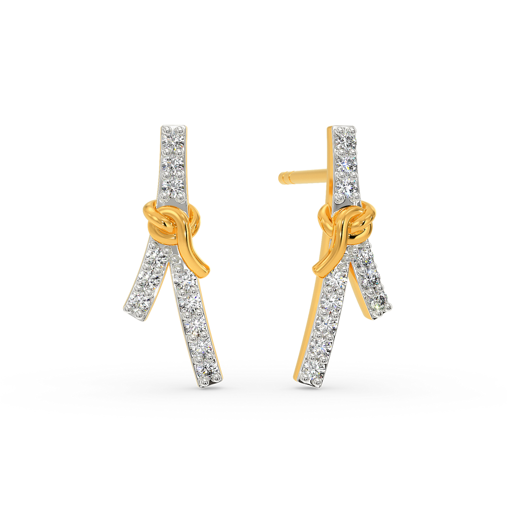 Entwined In Knots Diamond Earrings