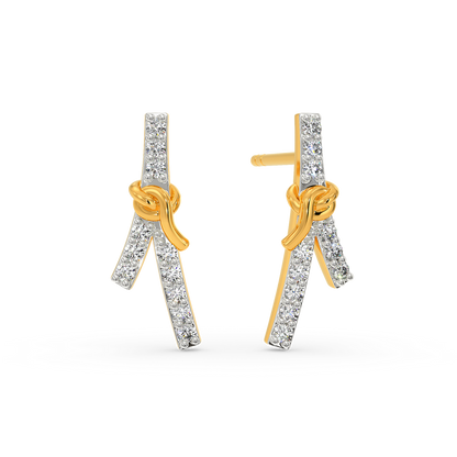 Entwined In Knots Diamond Earrings