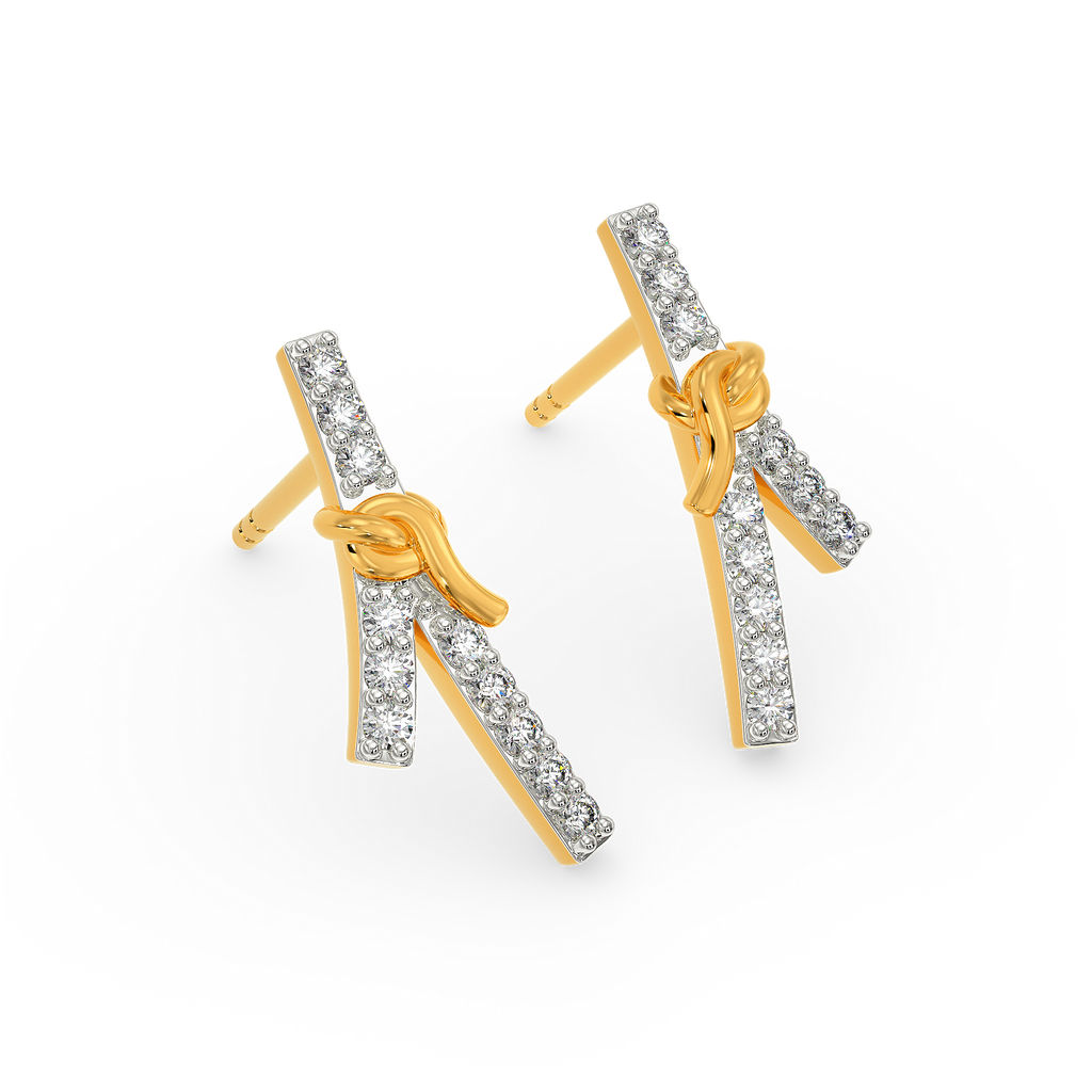 Entwined In Knots Diamond Earrings