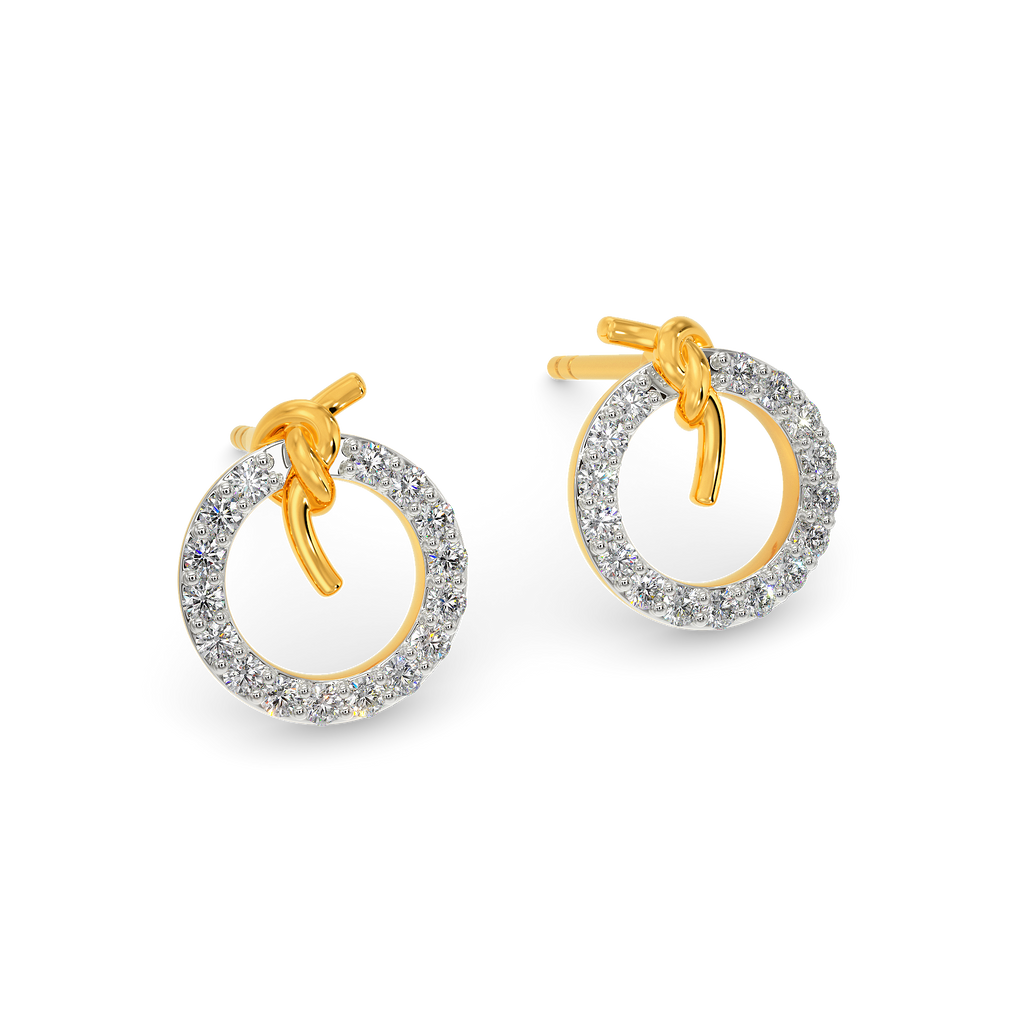 Tie A Knot Diamond Earrings