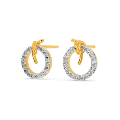 Tie A Knot Diamond Earrings