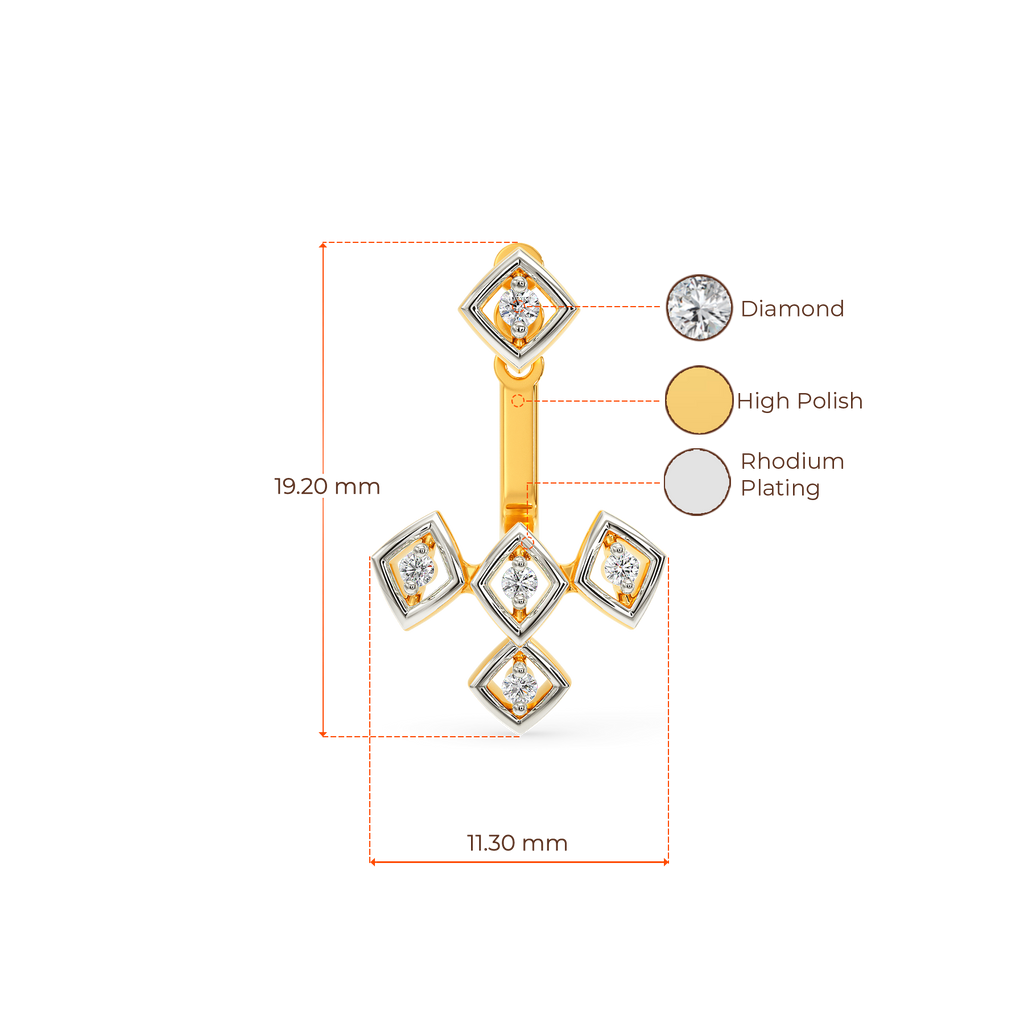 Net Speak Diamond Earrings