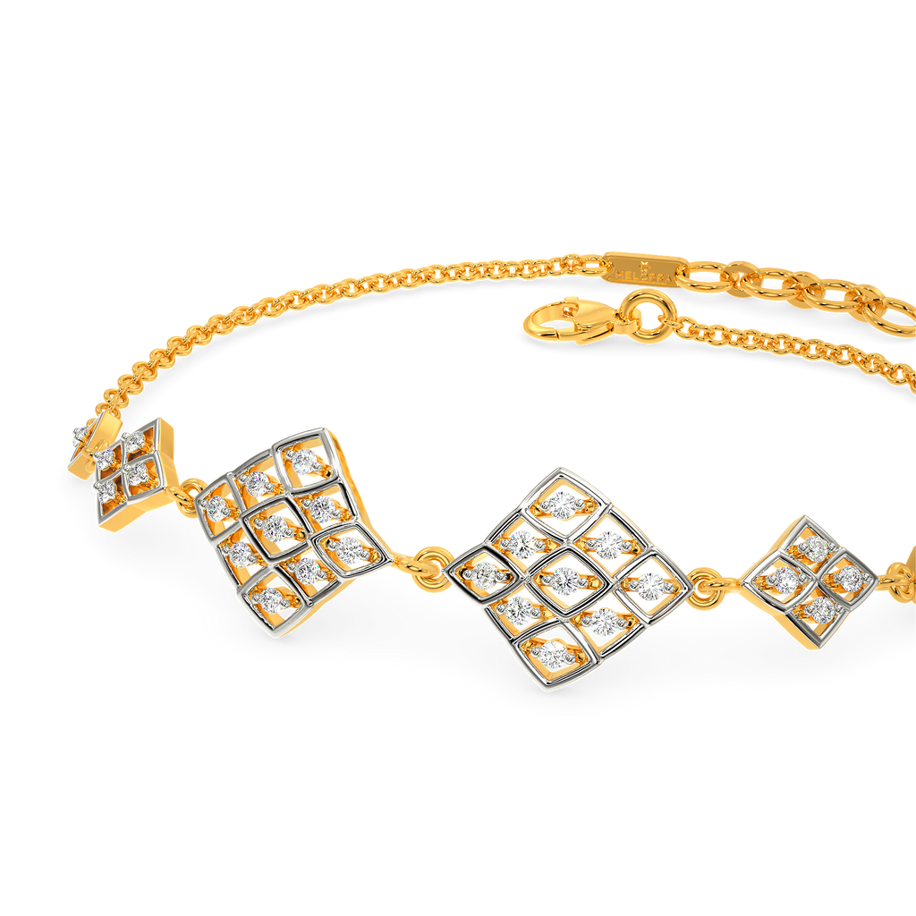 Neat Net Diamond Bracelets