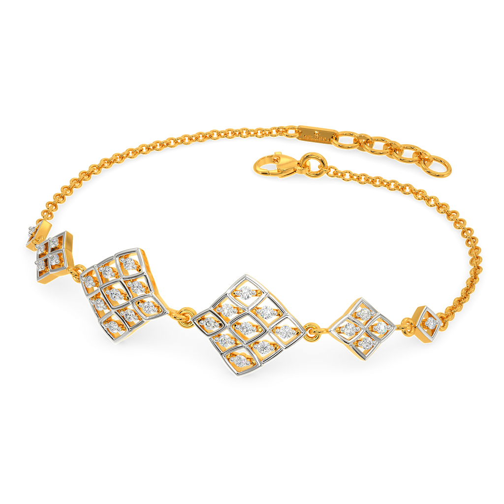 Neat Net Diamond Bracelets