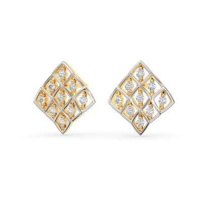 Neat Net Diamond Earrings
